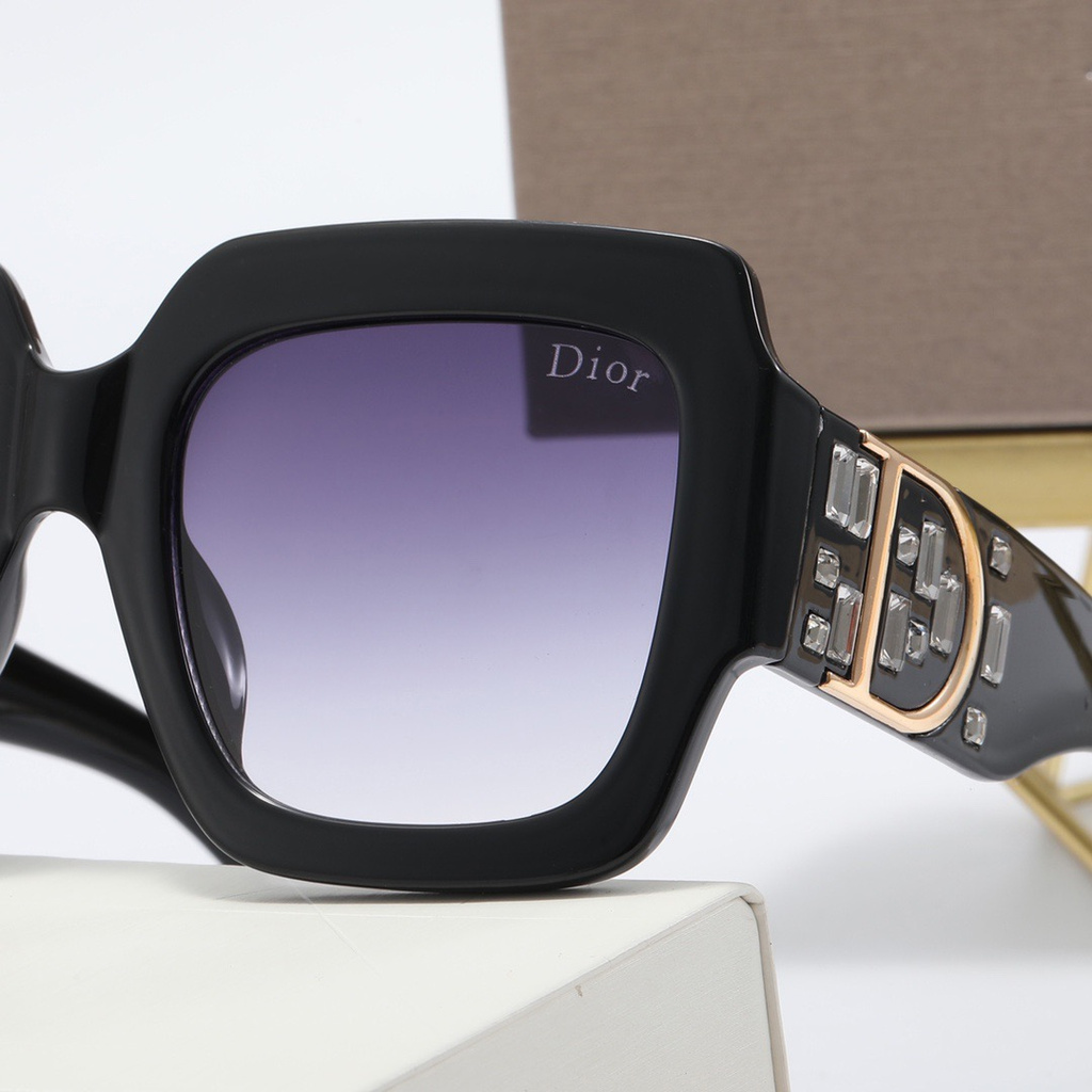 Christian Dior_ Kính râm hàng hiệu dành cho nữ Phân cực chính hãng (Tặng kèm Hộp đựng và Hộp đựng kính miễn phí)