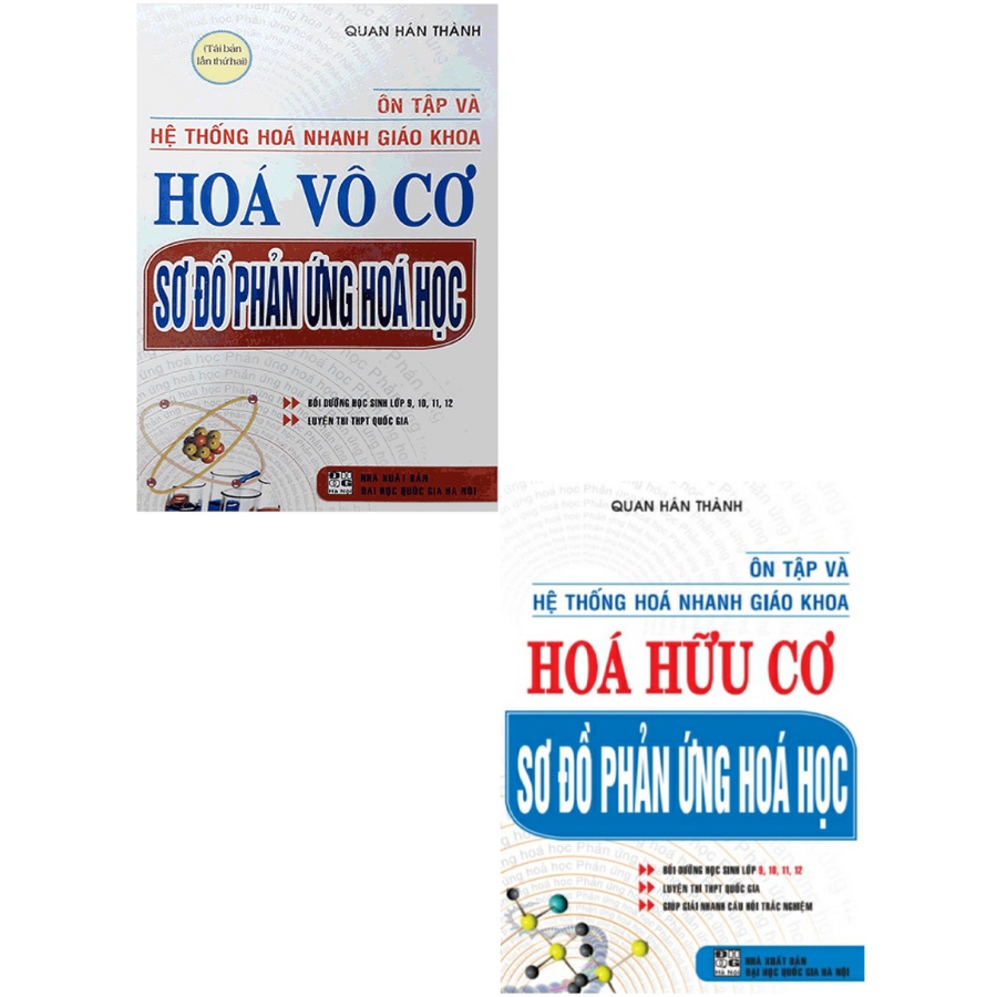 Sách - Combo Ôn Tập Và Hệ Thống Hóa Nhanh Giáo Khoa: Hóa Hữu Cơ + Hóa Vô Cơ Sơ Đồ Phản Ứng Hóa Học (Bộ 2 Cuốn) - HA