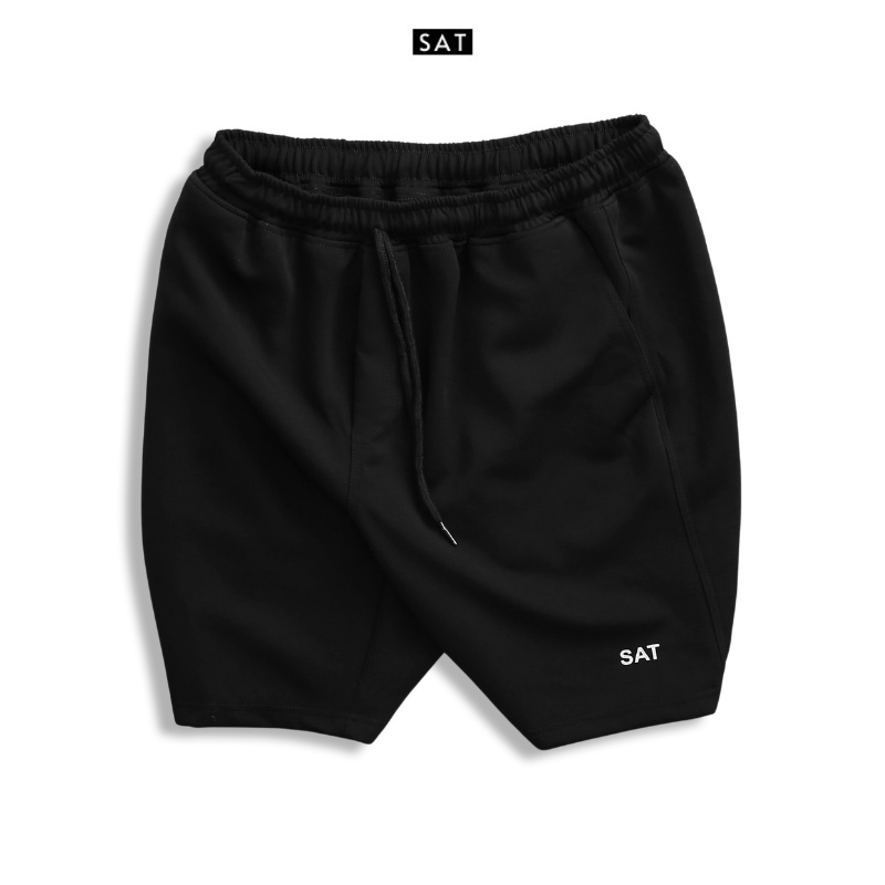 Quần short thể thao SAT vải thun poly cao cấp, dày dặn, co giãn nhẹ, chuẩn form - QC02
