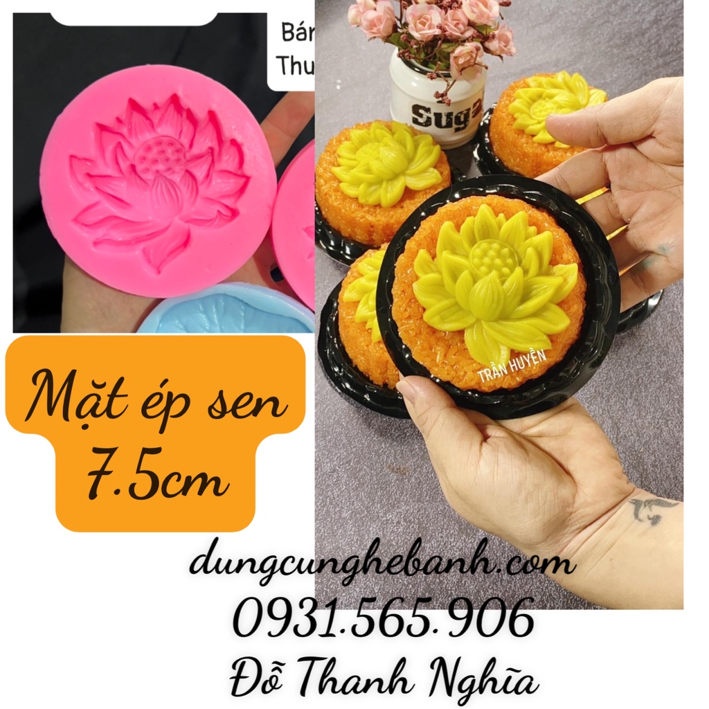 Khuôn Silicone Hoa Sen Set Bộ 4 Sen
