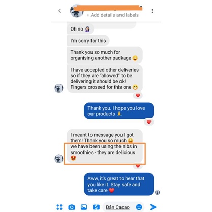 Cacao nibs nguyên chất  500g