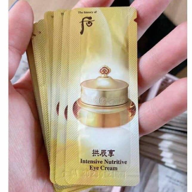 kem mắt Whoo vàng dưỡng ẩm chống lão hoá mờ thâm tan bọng mắt 1ml intensive Nutritive eye cream