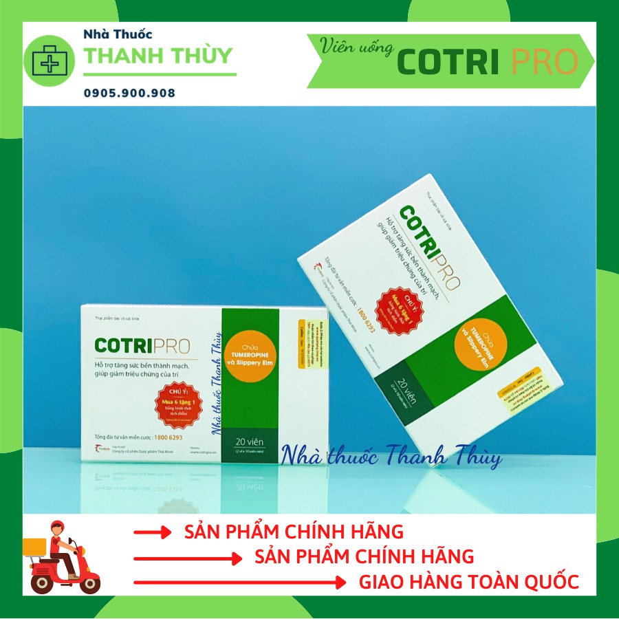 🅳🅰🆃🅴 𝟮𝟬𝟮𝟰 Viên Uống COTRIPRO [Hộp 20 Viên] Hỗ Trợ Tăng Sức Bền Thành Mạch, Giúp Giảm Triệu Chứng Của Trĩ