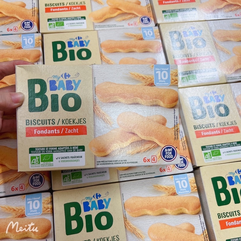 (HÀNG AIR) BÁNH QUY ĂN DẶM BABY BIO NỘI ĐỊA PHÁP  DÀNH CHO BÉ TỪ 10M