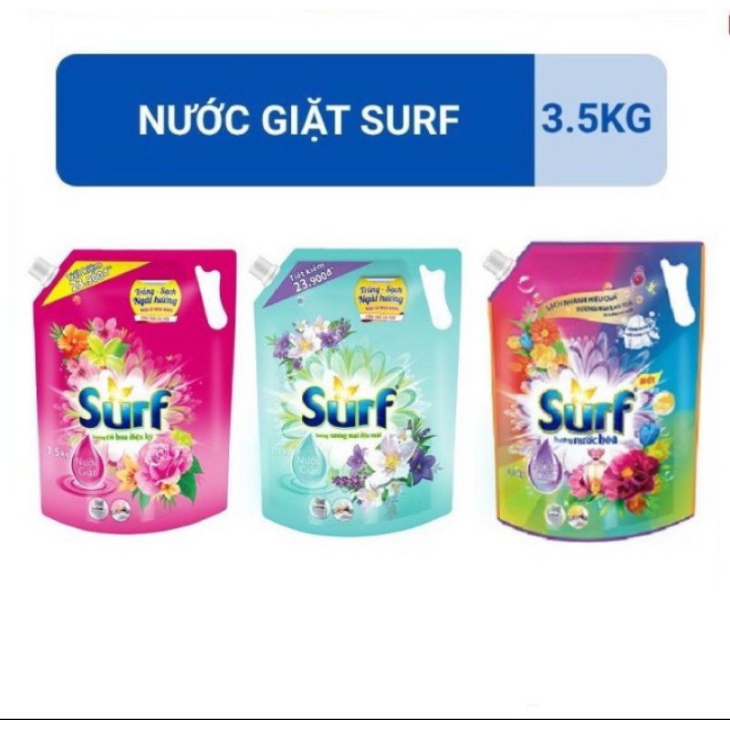 Nước Giặt Surf các loại Túi 3.5KG- giá gốc 123.000