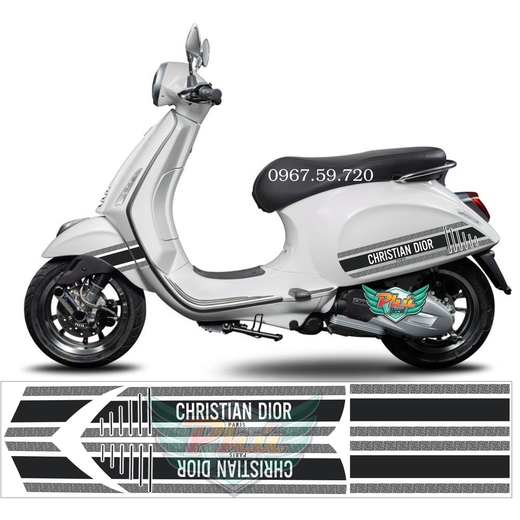 Bộ tem rời Christian Dior Vespa Sprint hoặc Primavera