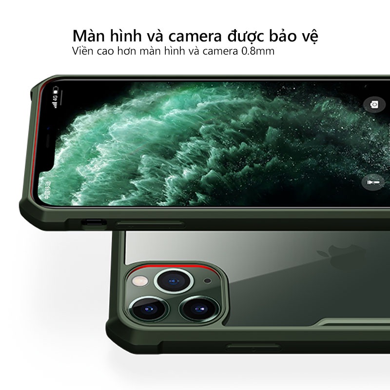Ốp lưng XUNDD iPhone 11 / 11 Pro / 11 Pro Max, Mặt lưng trong, Viền TPU, Chống sốc