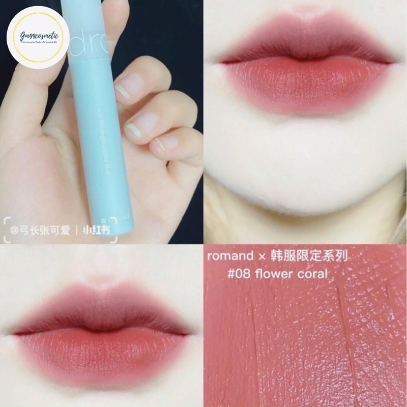 ( SẴN) Son rom&nd SEE-THROUGH MATTE TINT BE ORGINAL HANBOK MỚI - MUA BUÔN LIÊN HỆ GM