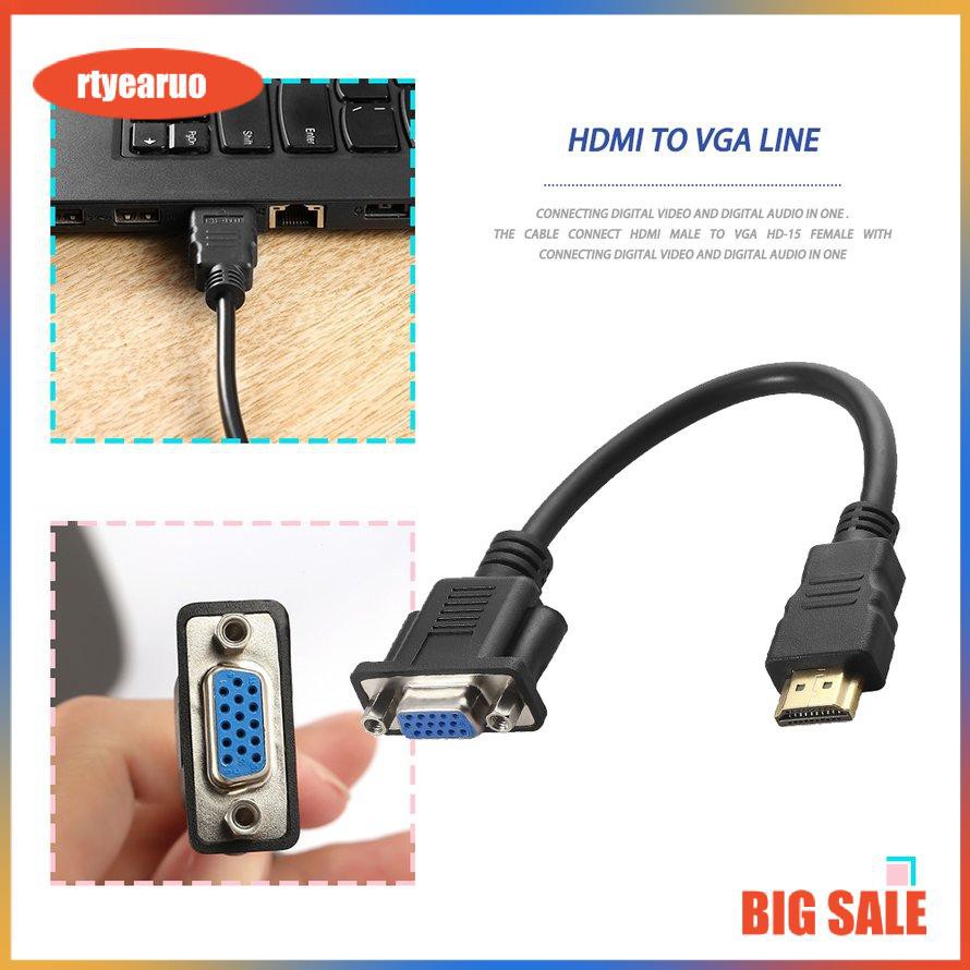 Cáp Chuyển Đổi Hdmi Sang Vga D-Sub 15 Pin Cho Hdtv