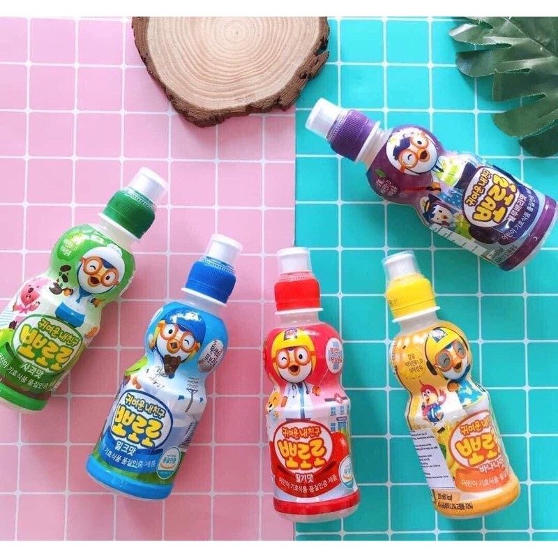 Nước trái cây Pororo thương hiệu Paldo 5 Vị (Dâu , Chuối , Táo , Việt Quất , Sữa)