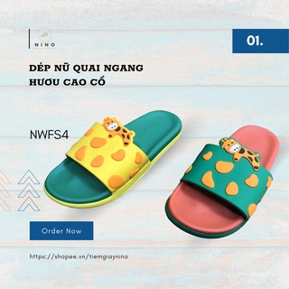[ẢNH THẬT + CÓ SẴN] Dép Nữ Quai Ngang Hươu Cao Cổ Nhiều Màu Giá Siêu Rẻ Full Size - Tiệm Giày Nino