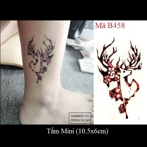 Xăm dán Tattoo hươu B458