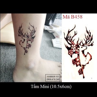 Xăm dán Tattoo hươu B458