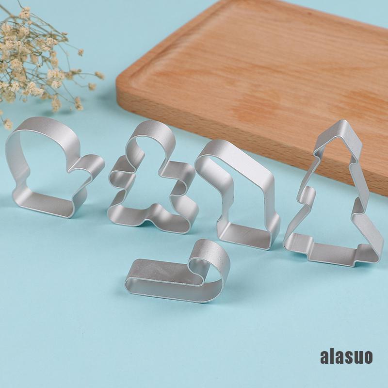 5 Khuôn cắt bánh quy bằng nhôm tạo hình phong cách giáng sinh