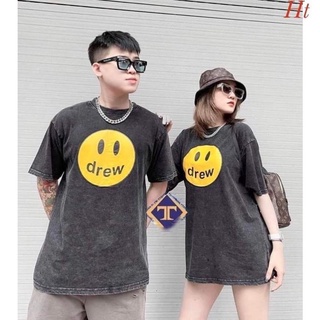 Áo loang xám đen mặt cười vàng Drew cho nam nữ Ht