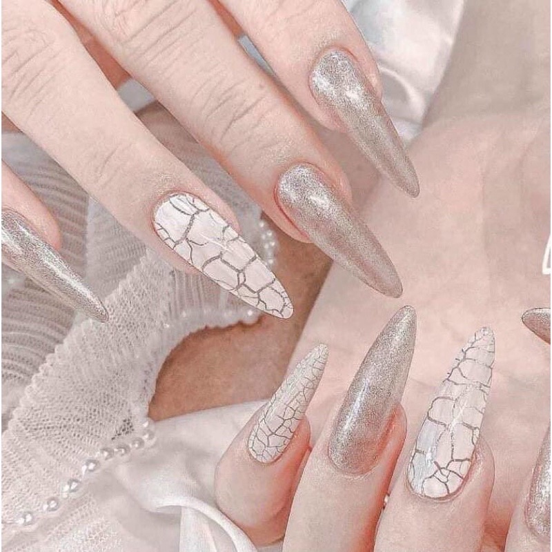 Sơn gel nứt Very Good Nail 2 màu trắng đen