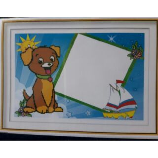 Tranh đá 12 con giáp dán hình Tuất