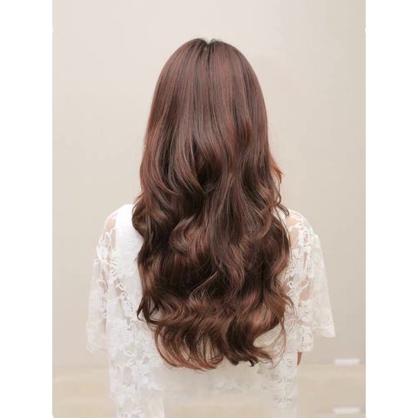 Tóc giả kẹp Xoăn Sóng nước kiểu Hàn Quốc - Tóc giả sợi tơ đẹp kẹp xoăn cho tóc thưa mềm mượt Meo shop