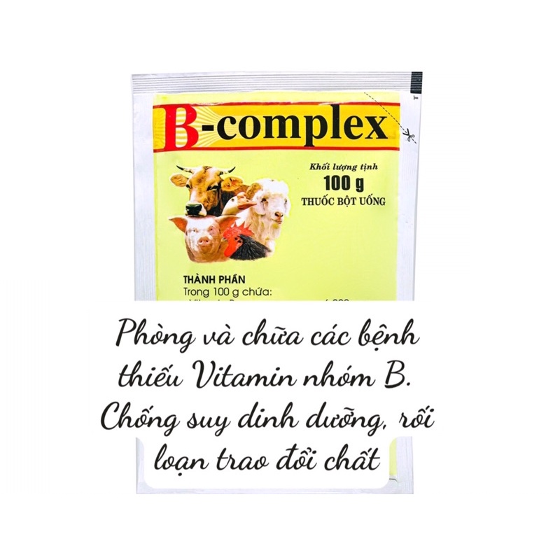 1 gói B-complex 100g bổ sung vitamin B dùng cho lợn gà