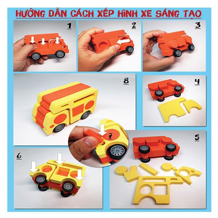 Xếp hình sáng tạo Foxi-Đồ chơi trẻ em-lắp ráp thông minh-tăng tư duy hình học-tập trung cao độ