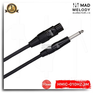 Hosa Pro Microphone Cable HMIC-010HZ (3m) (REAN XLR3F - 1/4in TS) (Dây cáp Micro dynamic 6ly 6.35mm TS, Brand New)
