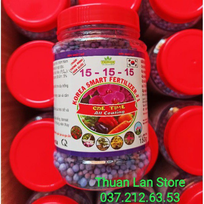 Phân Tan Chậm Thông Minh Hàn Quốc 15-15-15 hũ 150g