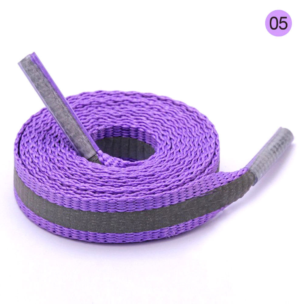 Cặp Dây Giày Phản Quang Màu Trơn Thời Trang 8mm