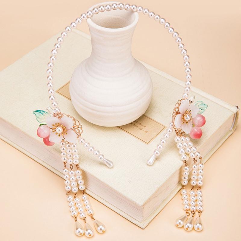 Băng Đô Cài Tóc Đính Hạt Ngọc Trai Giả Thời Trang Cho Nữ