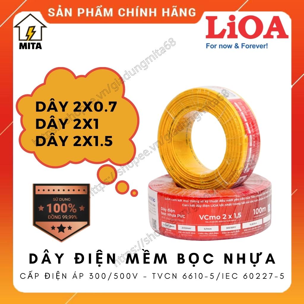 Dây điện đôi mềm LiOA Vcmo 2x0.7, 2x1, 2x1.5 - MITA