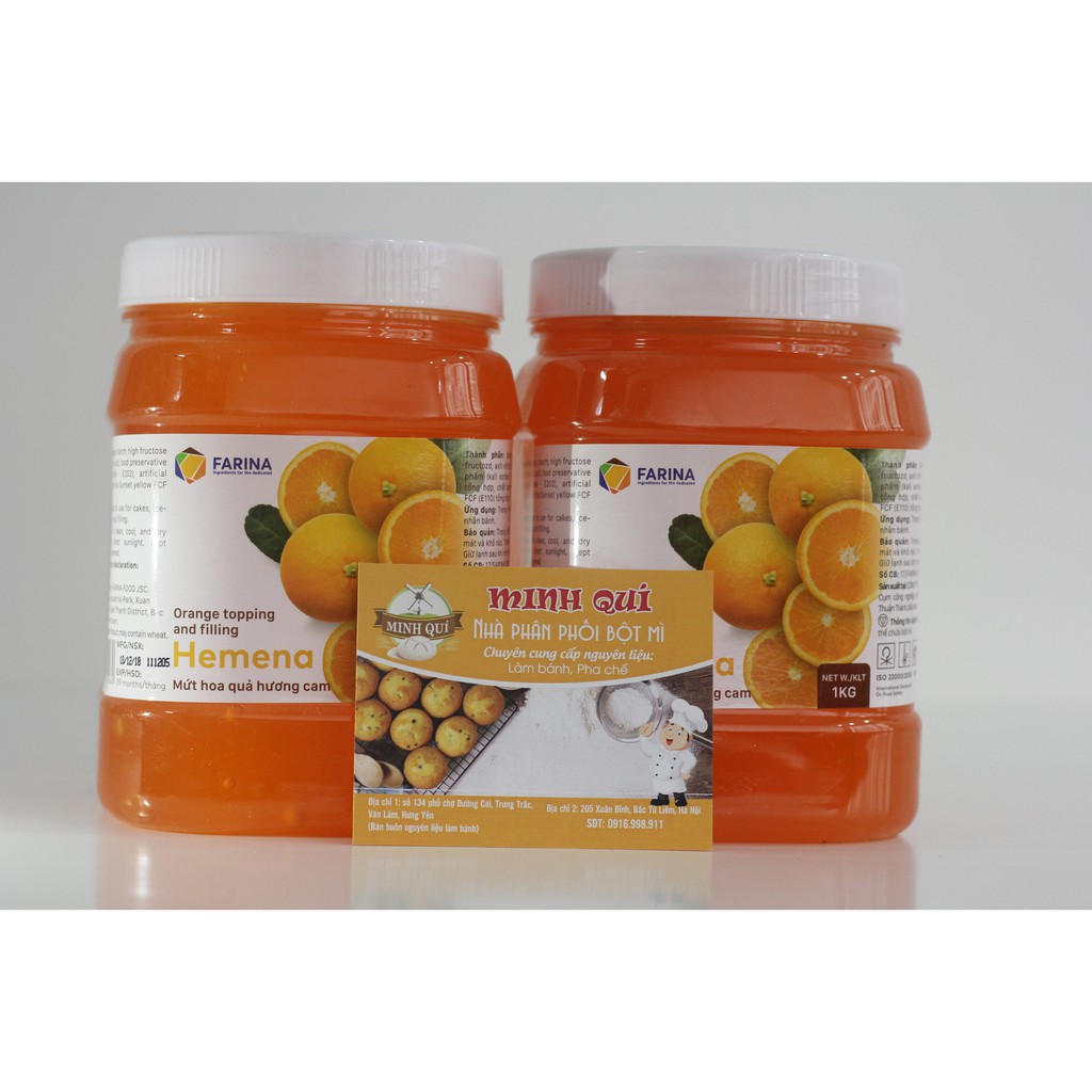 Mứt hoa quả hương cam Farina 1kg Hemena
