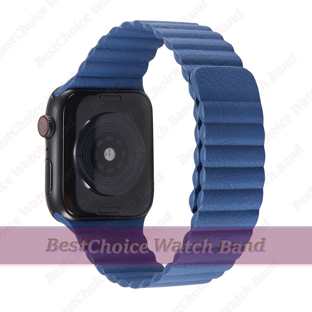 Da Dây Đeo Nam Châm Cho Đồng Hồ Thông Minh Apple Watch 44mm 40mm 38mm 42mm Series 6 Se 5 4 3