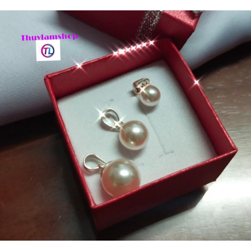 Mặt dây chuyền bạc 925 hạt châu sáng trọng thời trang dễ phối đồ vĩnh viễn bảo hành đánh sáng bạc