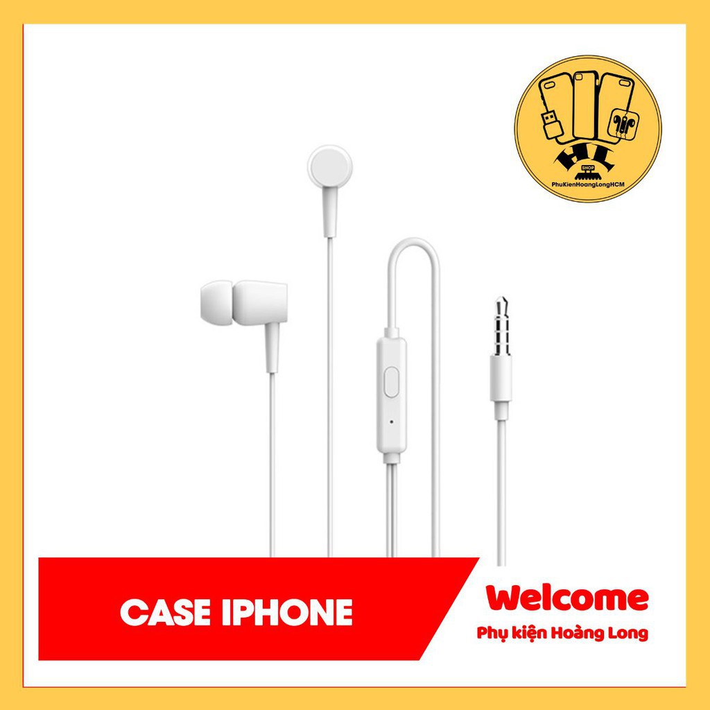 Tai nghe dây jack 3.5mm hỗ trợ mic chất nhựa cao cấp Lanex LEP - L07, earphone tương thích mọi điện thoại