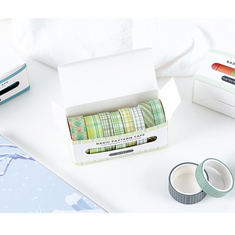 Bộ 8 cuộn Washi Tape theo chủ đề SA10-04 trang trí scrapbook, sổ tay planner,.. [ 065 ]