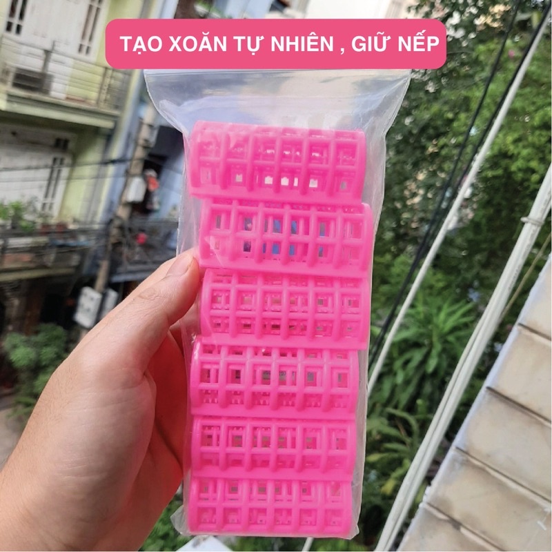 Lô cuốn tóc ✨FREESHIP✨ tạo kiểu tóc cho tóc xoăn 6 cái bằng nhựa