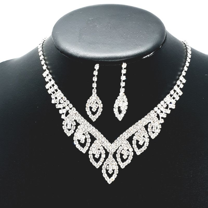 Bộ Trang sức 02 món Dự tiệc - Cô dâu (Vòng Cổ - Bông tai) TS04
