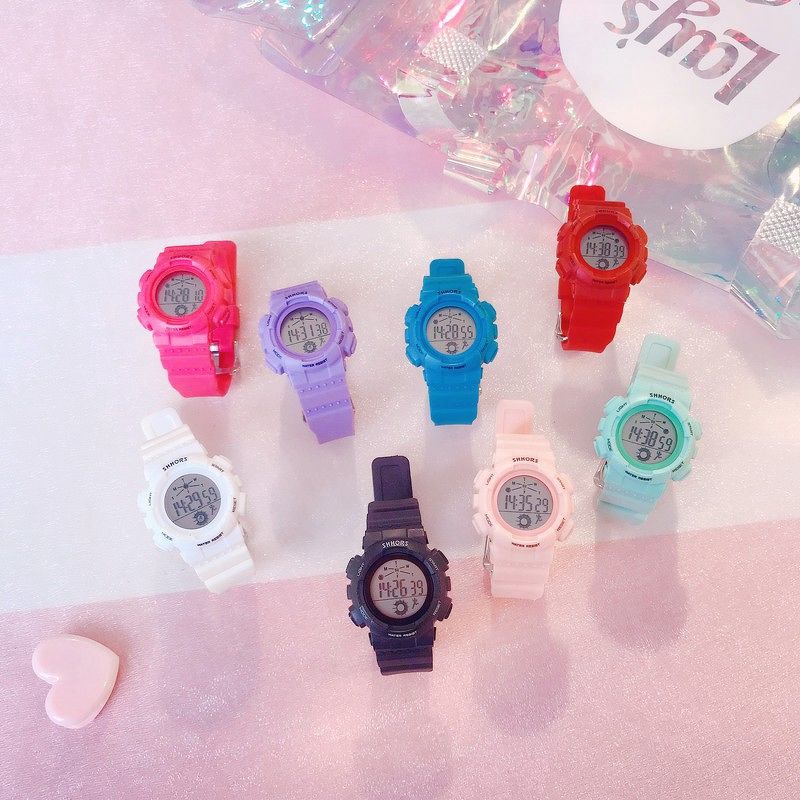 [Mã FAMAYFA2 giảm 10K đơn 50K] Đồng hồ điện tử nữ DH121 Size nhỏ 27mm dây nhựa chống nước Miucho | BigBuy360 - bigbuy360.vn