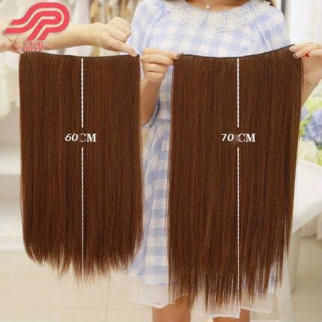 Tóc giả - Tóc kẹp thẳng 60cm siêu dày 200g - KT60
