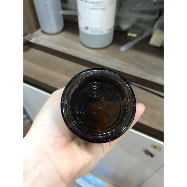 Chai nâu miệng rộng nút mài 125ml