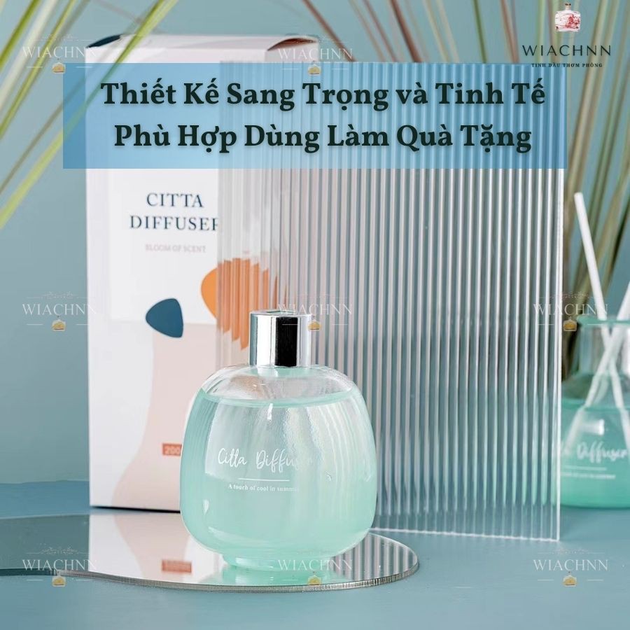 ( Chai Lớn 200ML) Tinh Dầu Nước Hoa Thơm Phòng CITTA 200ml Que Gỗ Tự Khuếch Tán Hương Khử Mùi Không Khí CTMM200