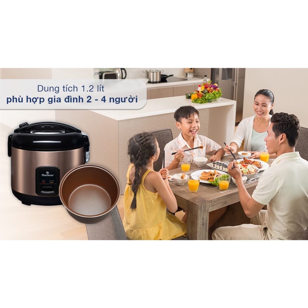 Nồi cơm điện Bluestone RCB-5512 1.2L 500W nồi cơm điện nắp gài - Bảo Hành 24 Tháng Toàn Quốc