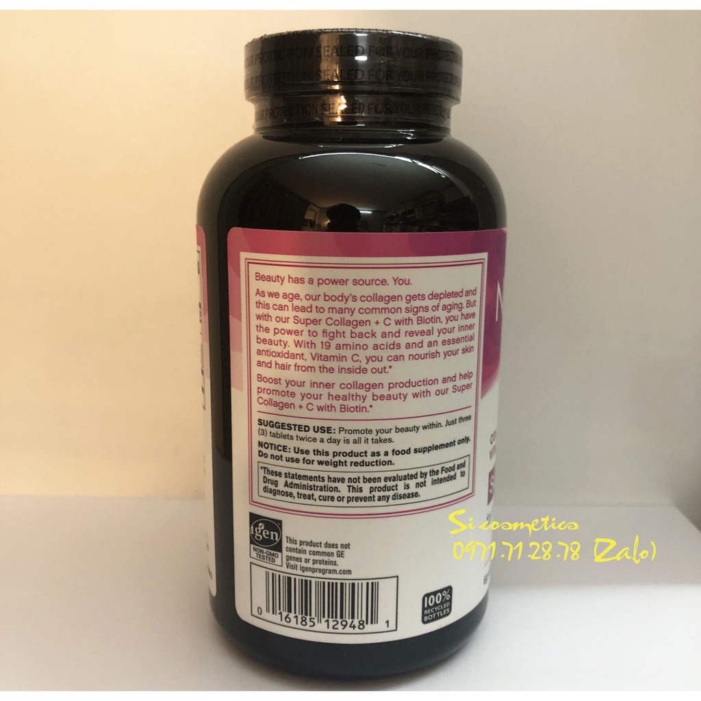 Viên Uống Super Collagen Neocell +C 6000 Mg type 1 - 3 Neocell 360 viên
