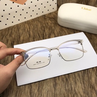 Kính gọng Mắt vuông nửa viền Unisex gọng dẻo - GNV6511