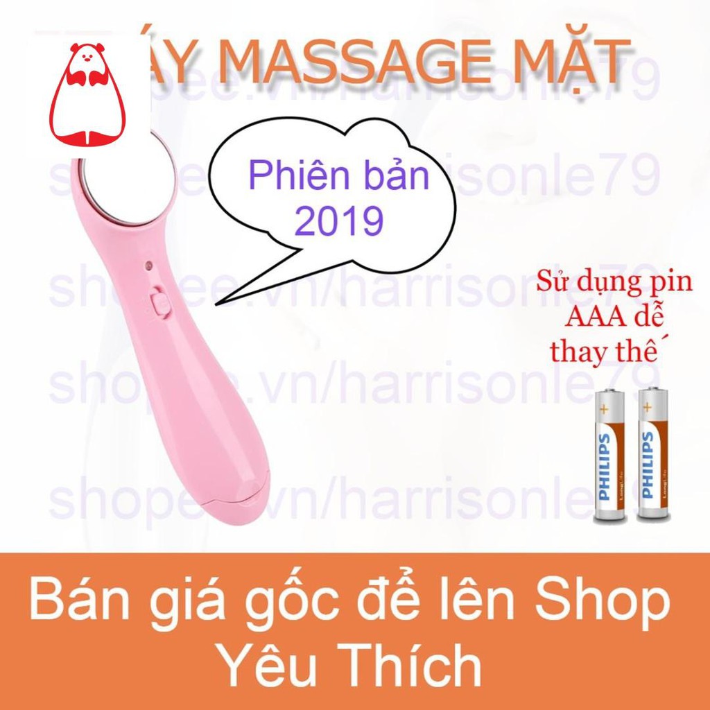 Máy massage mặt bằng ion dưỡng trắng da tự nhiên -Mẫu mới dễ thay pin