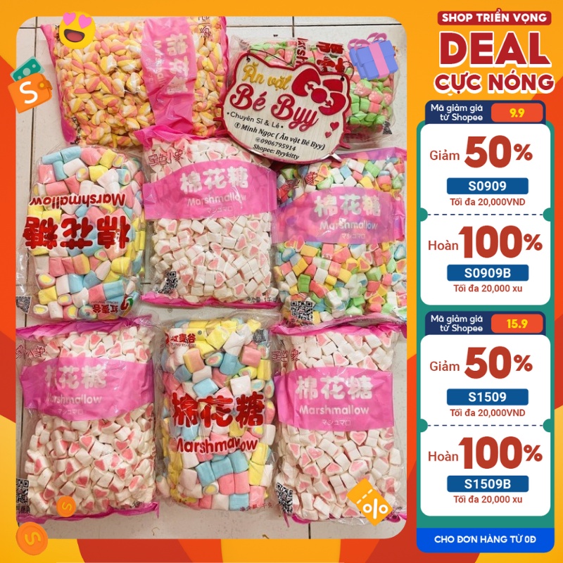 Kẹo Bông Gòn Marshmallow chính hãng 1kg