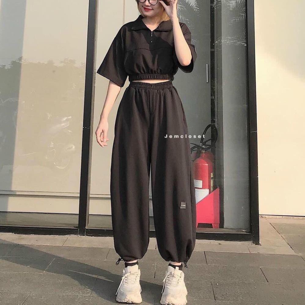 Set Đồ Nữ, Set Bộ Croptop Mix Quần Boom Gấu Chất Umi Siêu Xinh