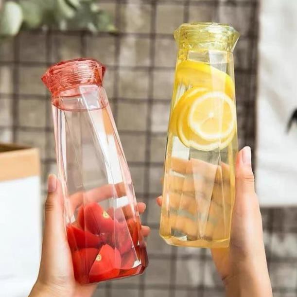 Bình Đựng Nước Thủy Tinh Kim Cương Cao Cấp Chịu Nhiệt Dung Tích 400ml
