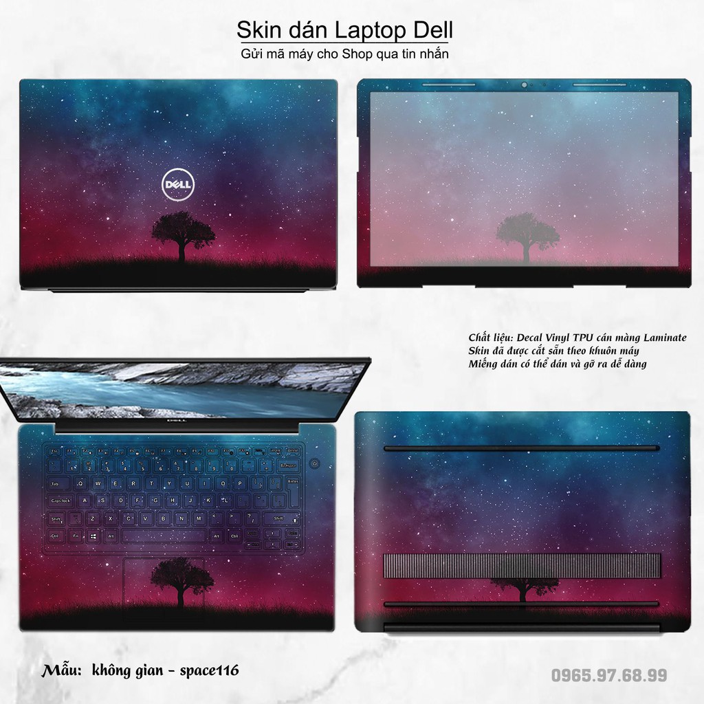 Skin dán Laptop Dell in hình không gian _nhiều mẫu 20 (inbox mã máy cho Shop)