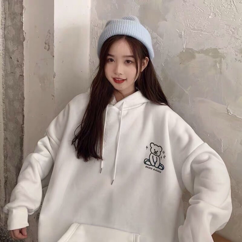 Áo hoodie gấu con phản quang
