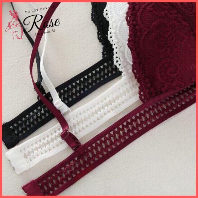 Áo Lót Nữ Áo Bra Ren Mềm Mút Mỏng KHÔNG GỌNG - Rose 7311
